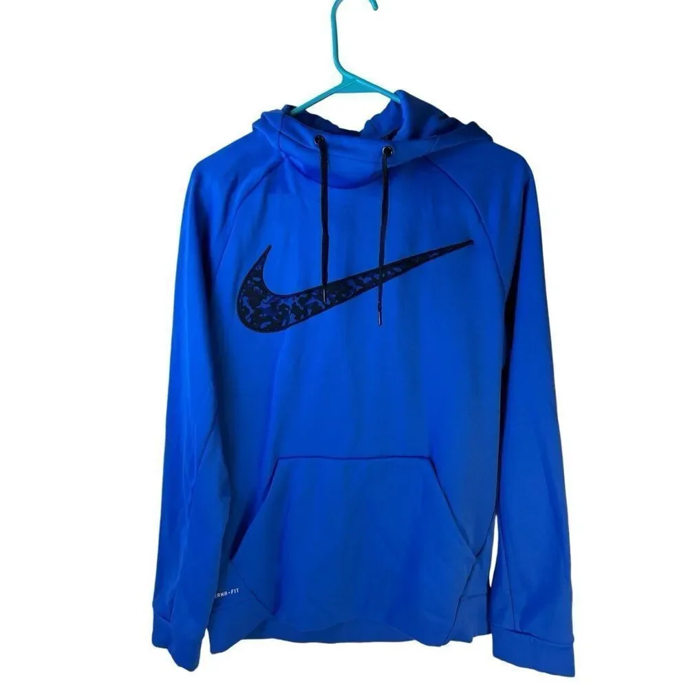 Nike swoosh therma fit sweatshirt small‎ royal blue rn#56323
